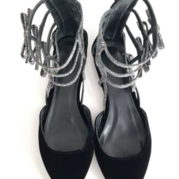 J. Crew Women's Velvet Bow Gladiator Flats - Size US 6 - Picture 3 of 8